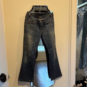 7 for all Mankind faded denim bootcut flare jeans